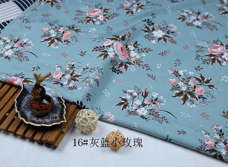Floral Print Chiffon Fabric: Soft Polyester Satin, 59" Wide