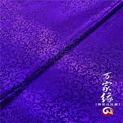 Wheat Silk Brocade Fabric: Jacquard Damask, Upholstery & Costume (29.5"W)