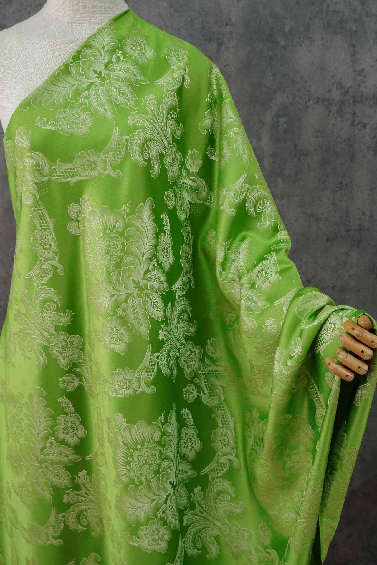 Embossed Rose Jacquard Fabric ��" Wide Polyester Blend