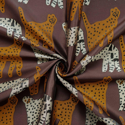 Leopard Jacquard Woven Fabric: Metallic Floral Embossed Upholstery, Sewing DIY