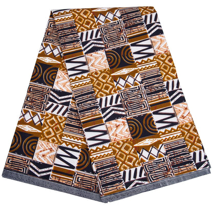 African Ankara Wax Print Fabric: Vibrant Colors, 6 Yards