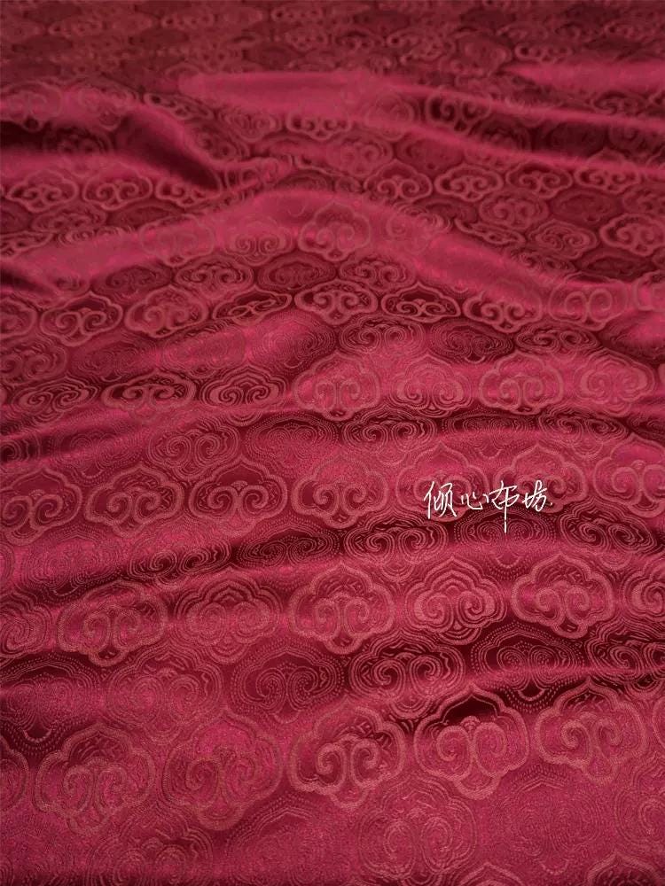 Cloud Brocade Fabric: Silk Rayon Jacquard, Costume Dress Material