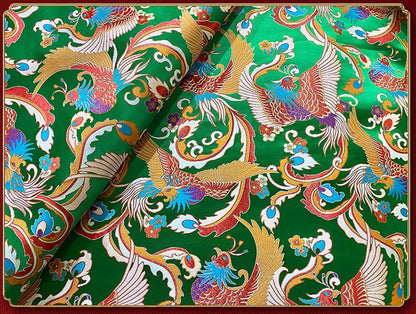 Phoenix Brocade Fabric: Chinese Style Rayon, Tibetan Gown Robe, 59"W