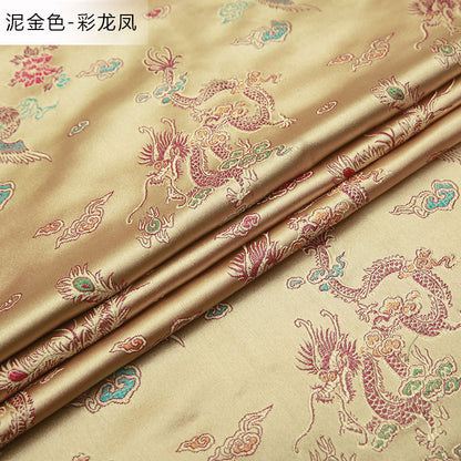 Tissu brocart or pâle : rayonne de 150 cm de large pour la couture et l’ameublement, motifs traditionnels