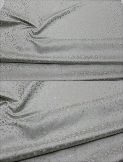 Floral Chinese Brocade Fabric: Silk Rayon Blend, 29.5" Wide