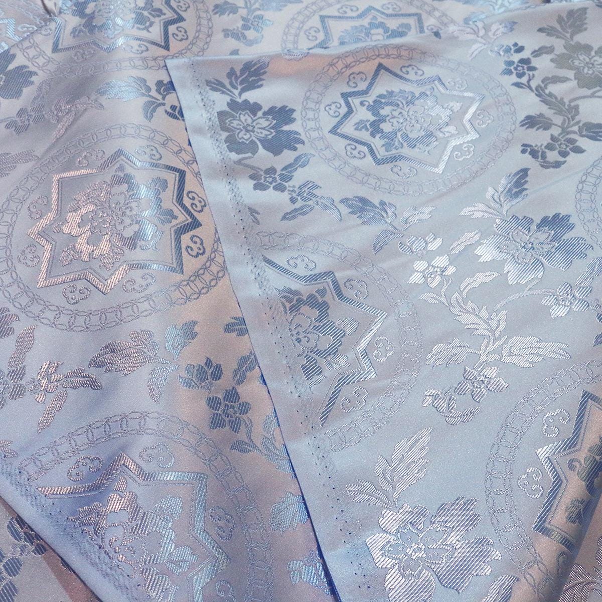 Floral Jacquard Brocade Fabric: Chinese Mongolian Style Rayon (29.5" Wide)