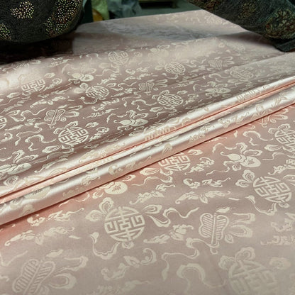 Jacquard Fabric: Eight Immortals Antique Design, 50"W Cotton Rayon Blend