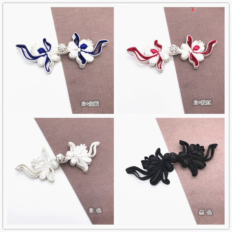 Handmade Satin Chinese Knot Buttons: Cheongsam Frog Closures