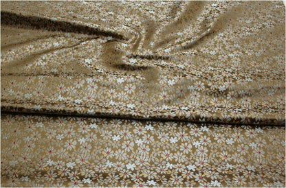 Tissu brocart à marguerites : mélange de soie et de rayonne pour cheongsam et qipao chinois