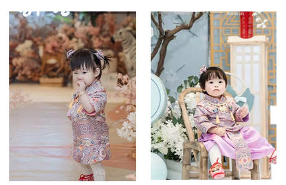 Tissu brocart à fleurs de prunier : tissu pour coussin Cheongsam chinois (29,5 po L)