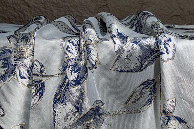 Floral Gold Thread Jacquard Fabric: 3D Designer Sewing Material