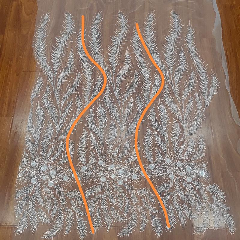 Beaded Sequin Lace Fabric: Bridal Wedding Veil, Doll Making, DIY