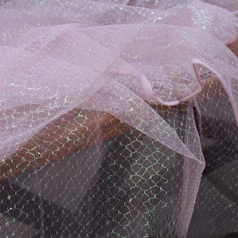 Tissu en maille dégradée laser, dentelle ajourée colorée, robe de bal, confection de poupées, couture, bricolage, au mètre
