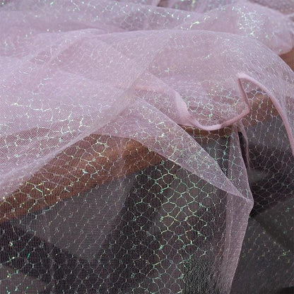 Tissu en maille dégradée laser, dentelle ajourée colorée, robe de bal, confection de poupées, couture, bricolage, au mètre