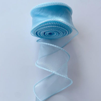 Ruban organza queue de poisson : 4 cm de large, tissu pour nœuds à faire soi-même, décoration de mariage (10 yards)