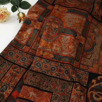 Tea Silk Satin Fabric: 59"W Vintage Style Upholstery, Costume, & Drapery
