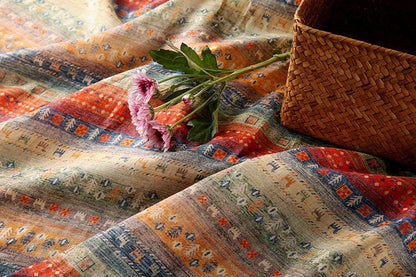 Printed Ramie Fabric: Asian Ethnic Style, Upholstery & Costume (57"W)