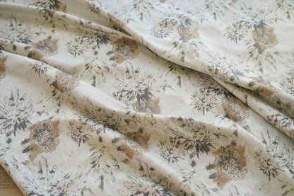 Floral Jacquard Woven Fabric: Gold Thread Embossed Upholstery, Sewing DIY - 60"W