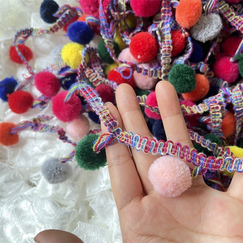 Colorful Pom Pom Trim: Shabby Chic Tassel Lace, DIY Decor - Poppylollipop