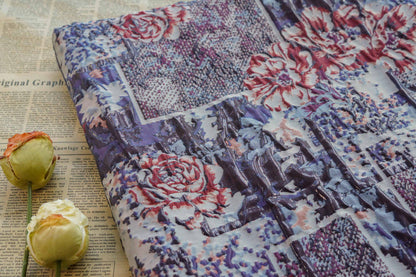 Rose Pattern Jacquard Fabric: Gold Thread Designer Fabric, 55" Wide