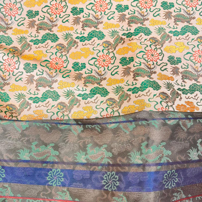 Kirin & Cloud Silk Brocade Fabric: 59" Wide Rayon Blend