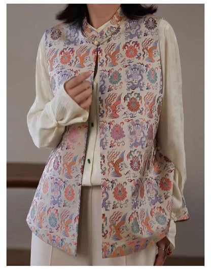 Dragon Brocade Fabric: 58"W Rayon Cheongsam Qipao Material