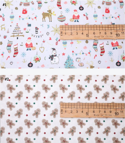 Christmas Santa 'Ho Ho' Print Cotton Fabric: Holiday Sewing, Costume, Decor