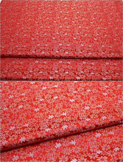 Tissu brocart de soie à motif marguerite : tissu de mariage chinois