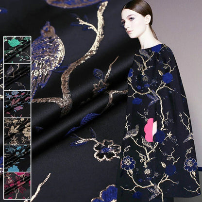 Metallic Brocade Fabric: Damask Jacquard Satin, 59"W, Upholstery & Sewing