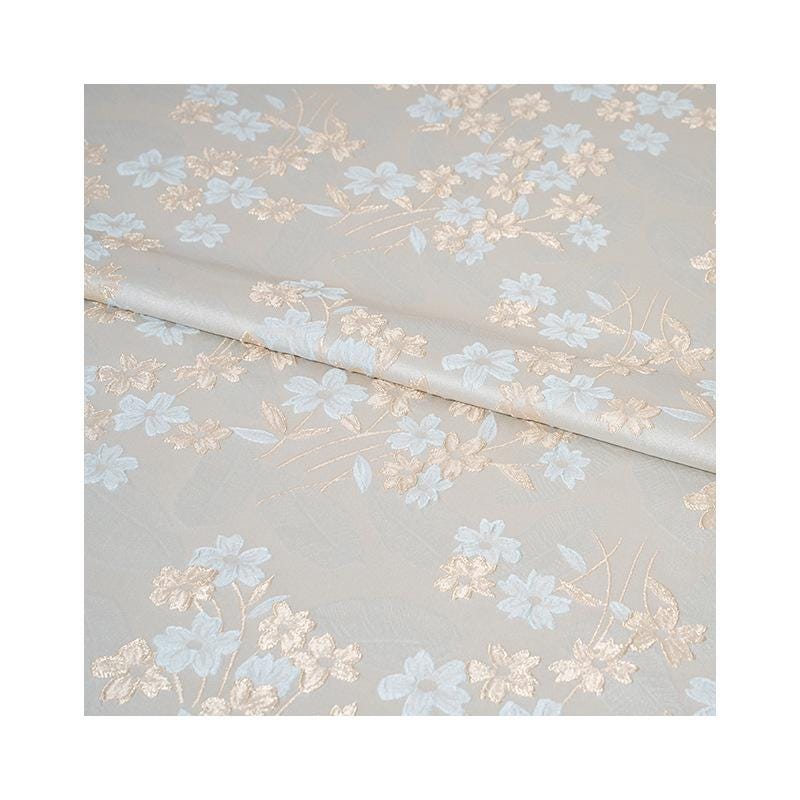 Gold Thread Floral Jacquard Fabric: Japanese Style Upholstery, Prom Dress Sewing Fabric (59" W)