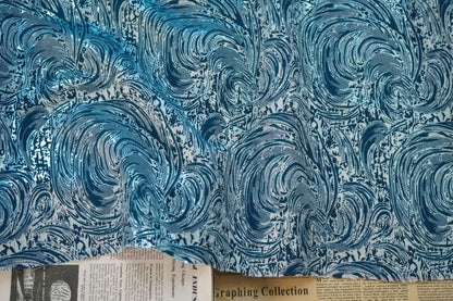 Tissu jacquard à fil argenté : revêtement d’ameublement à texture 3D, 157 cm de large