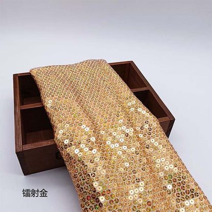 Iridescent Sequin Fabric: 3D Embroidery, Bridal Gown, Party Decor, 50" Wide