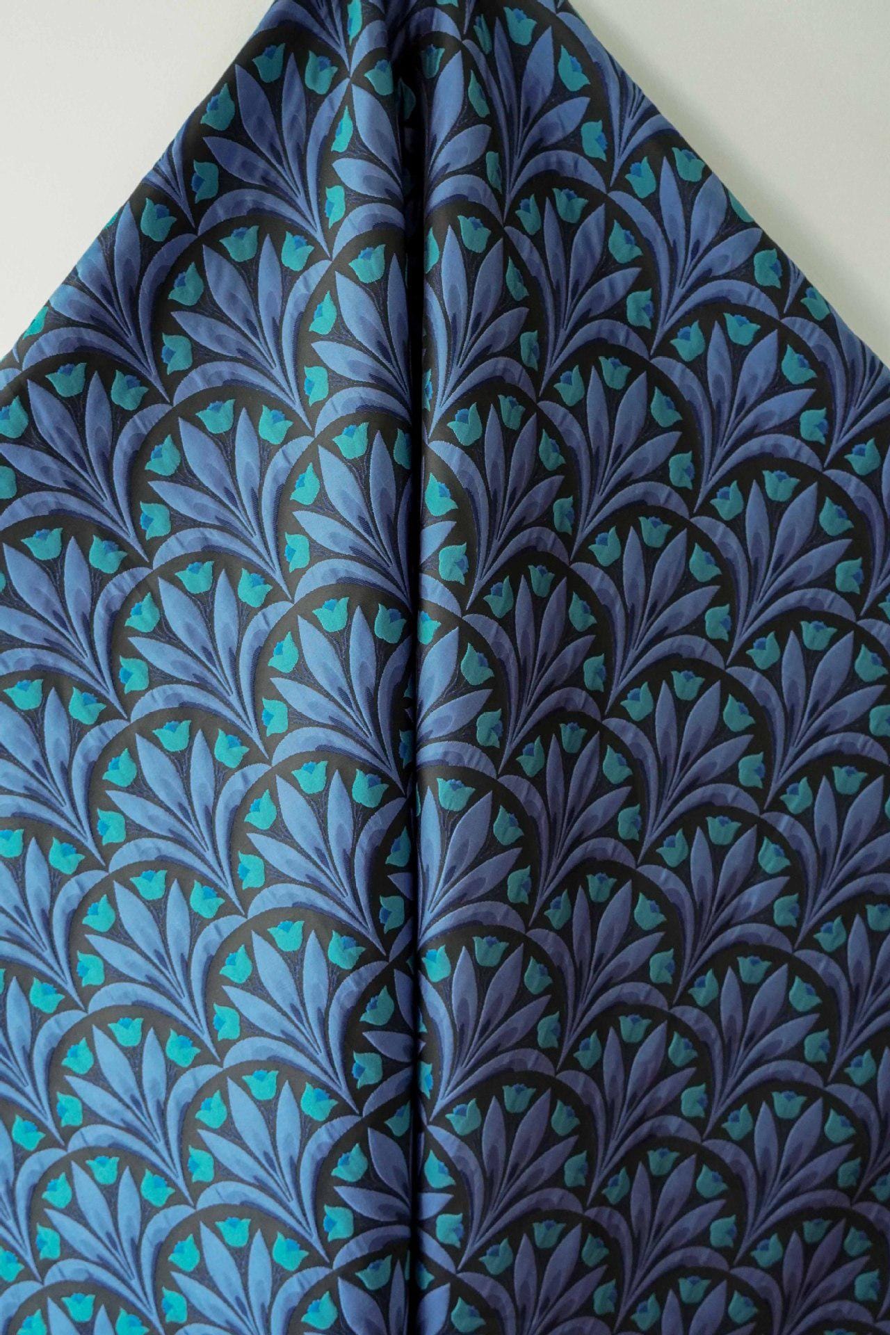 Tulip Jacquard Fabric ��� Embossed Floral Materi" Wide