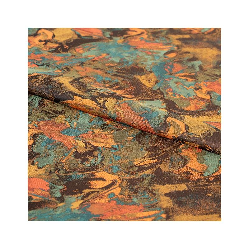 Tissu brocart à texture peinture à l'huile : Jacquard en mélange de rayonne (59 po L)