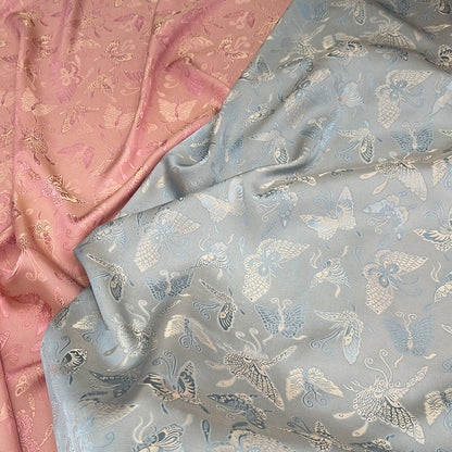Butterfly Jacquard Fabric: Rayon Cotton Blend, 59" Wide - By The Meter