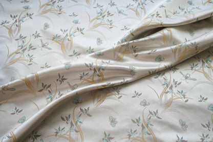 Orchid Brocade Fabric: 59"W Satin Jacquard Damask, Costume Decor