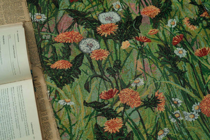 Floral Jacquard Woven Fabric: Oil Painting Style, 55" Wide