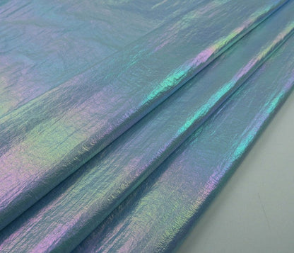 Tissu en nylon matelassé holographique : matériau imperméable pour doudoune en duvet d'oie