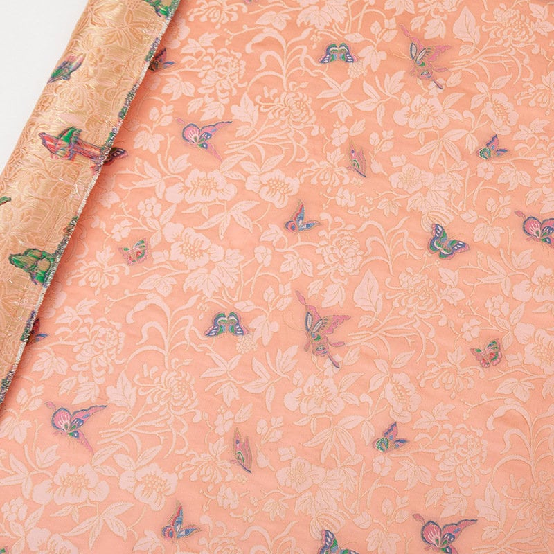 Butterfly Brocade Fabric: 59"W Rayon Cheongsam Quilting Fabric
