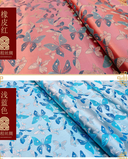 Tissu brocart papillon : mélange satin rayonne 45 po de large - Costumes et décoration