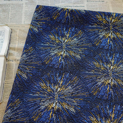 Gold Embroidered Jacquard Fabric: Luxury Floral Upholstery, Costume, Decor