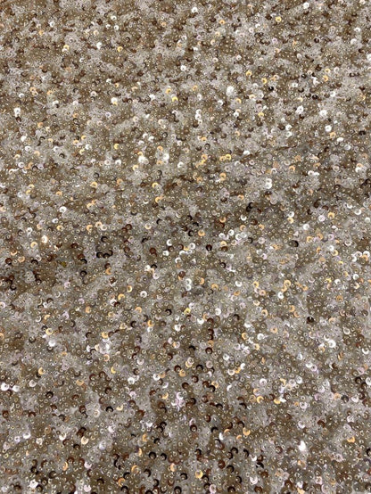 Tissu brodé à sequins, 127 cm de large, pour robe orientale
