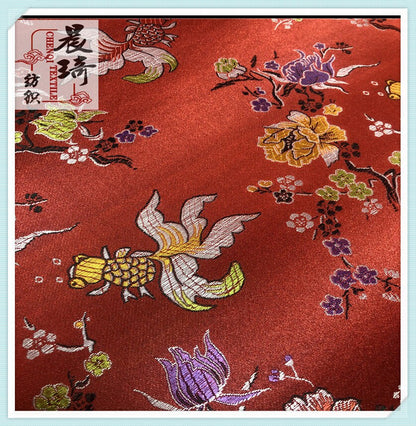 Goldfish Floral Brocade Fabric: 35" Wide Nylon Jacquard