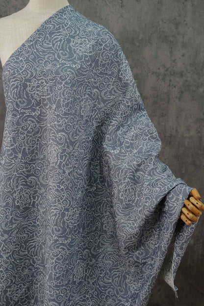 Jacquard Denim Fabric: 3D Reverse Design, Upholstery Sewing Material, 52"