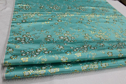 Tissu brocart de soie à fleurs de prunier : tissu pour cheongsam qipao multicolore