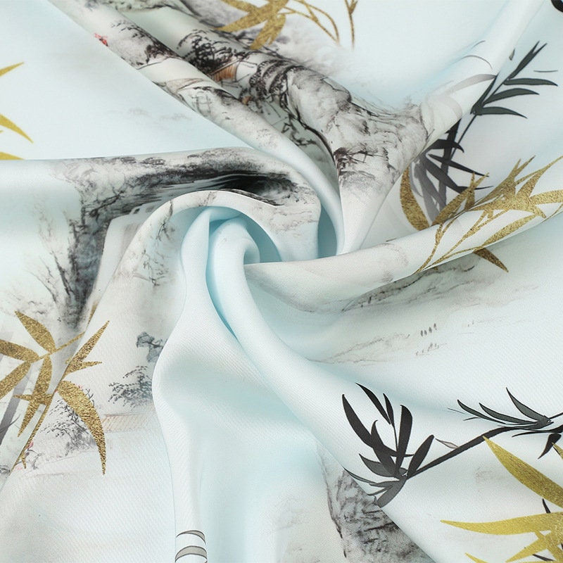 Double-Sided Satin Fabric: 59"W Digital Print for Sewing & Decor