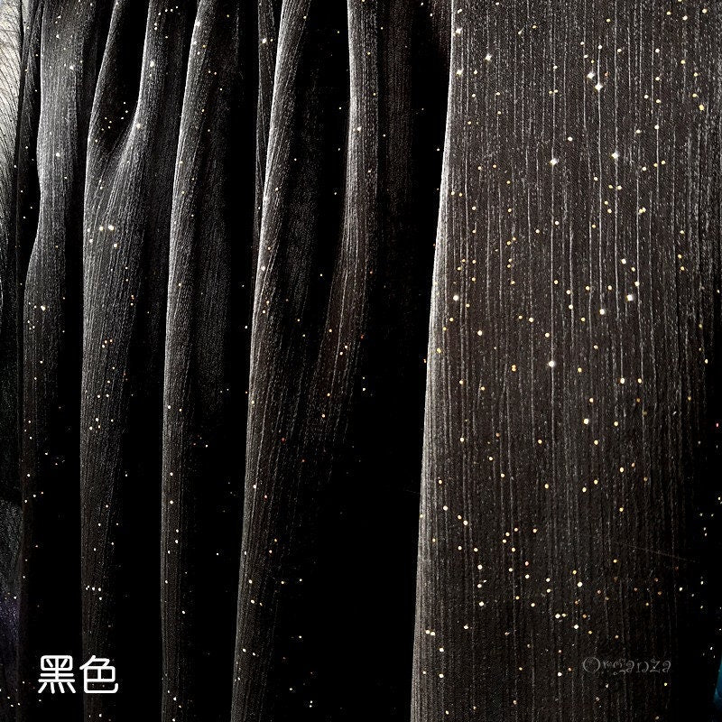 Glittering Space Galaxy Organza Fabric: Sheer Wedding Sewing Material