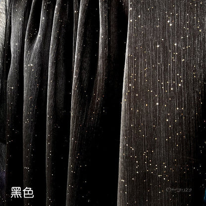 Glittering Space Galaxy Organza Fabric: Sheer Wedding Sewing Material