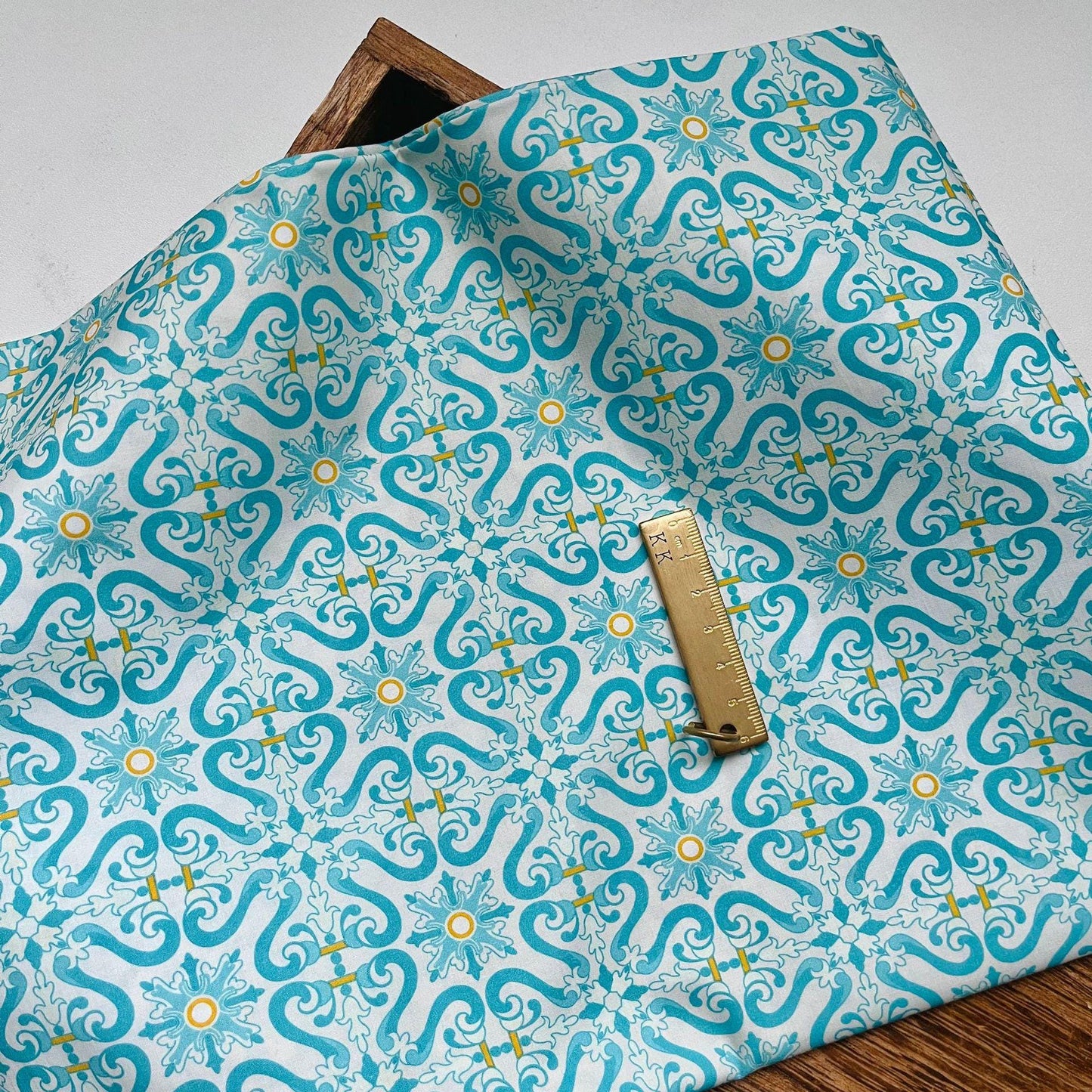 1960s Cotton Fabric: Retro Print, Upholstery, Costume, Sewing (59"W)