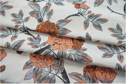 Retro Floral Jacquard Fabric: 3D Designer Upholstery, Costume, Decor